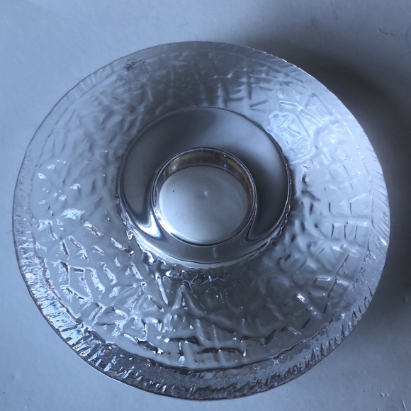 NWT Orrefors Crystal glass Discus Votive Candle saucer Holder Sweden sti… - Picture 6 of 8